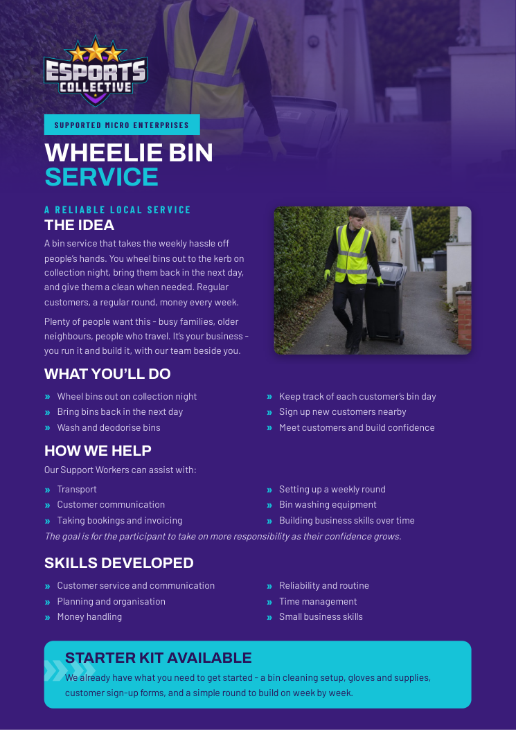 Cover of the Wheelie Bin Service micro enterprise flyer