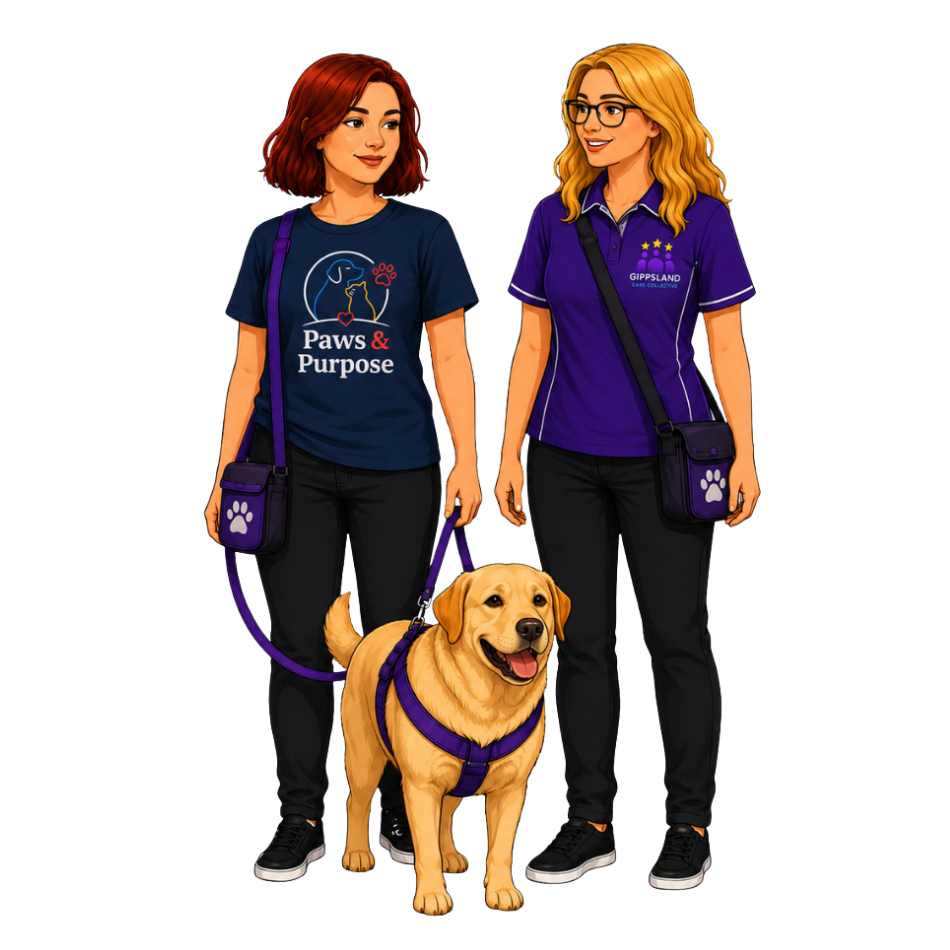 Supporting a client to run their dog walking micro-enterprise in Traralgon, Gippsland