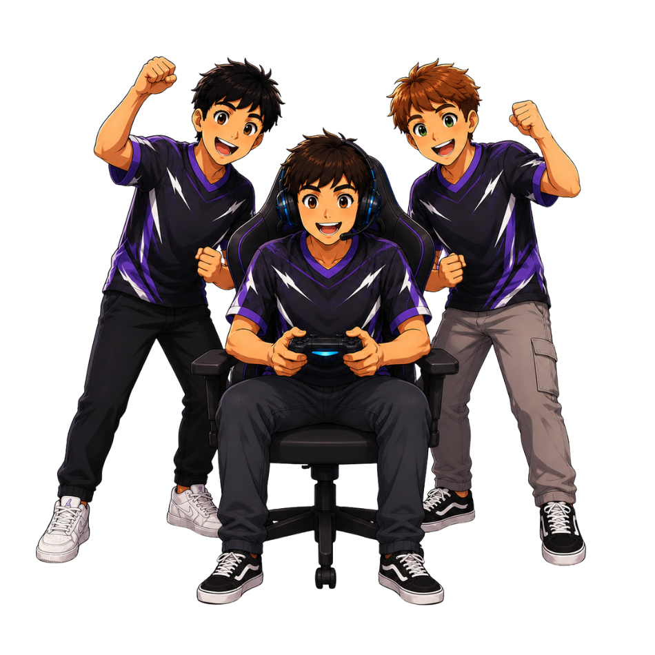 Young gamers in ESports Collective jerseys celebrating a win at a weekend tournament in Bairnsdale, East Gippsland