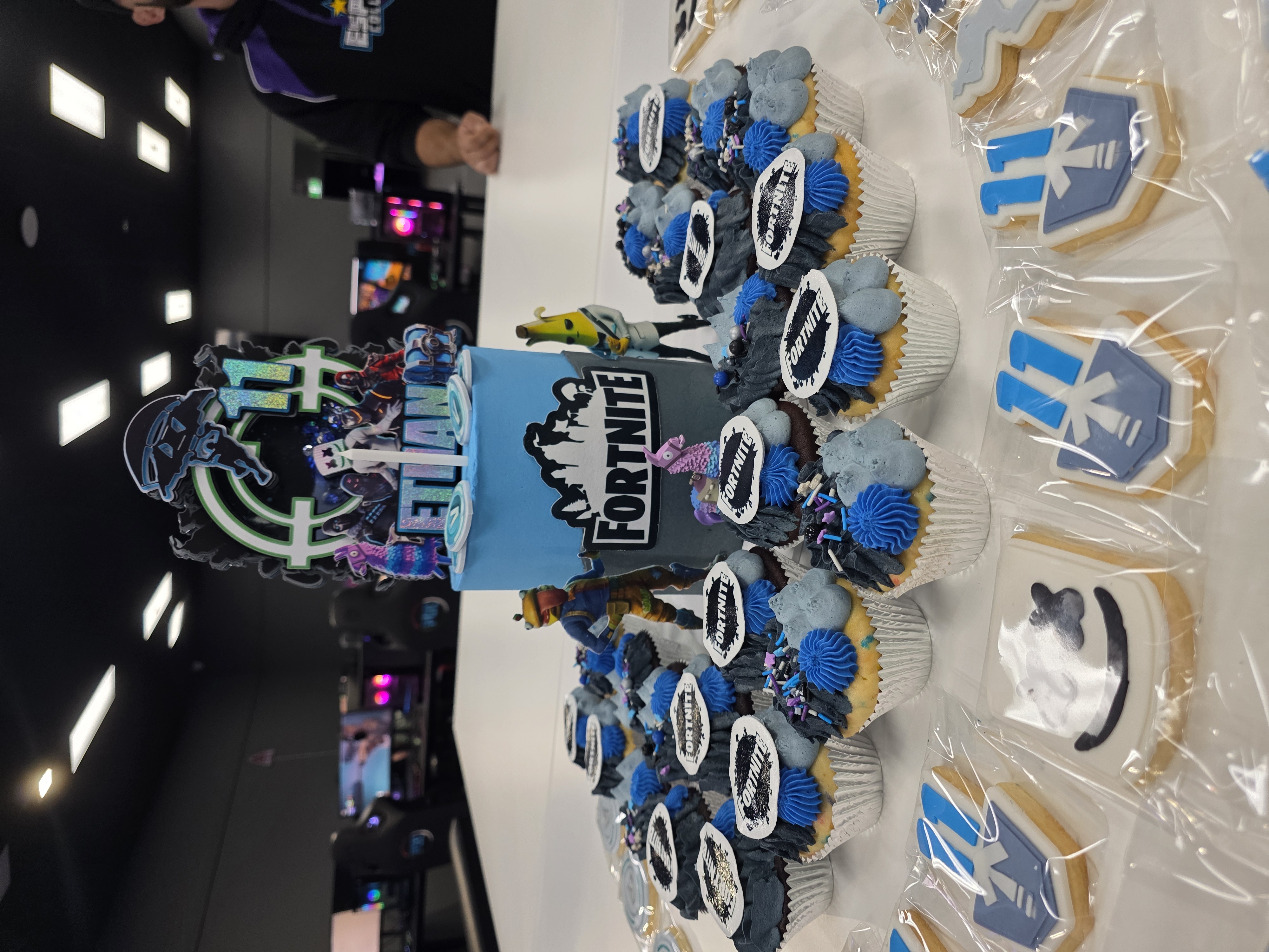 Birthday cake, cupcakes and cookies for a gaming party at ESports Collective in Bairnsdale
