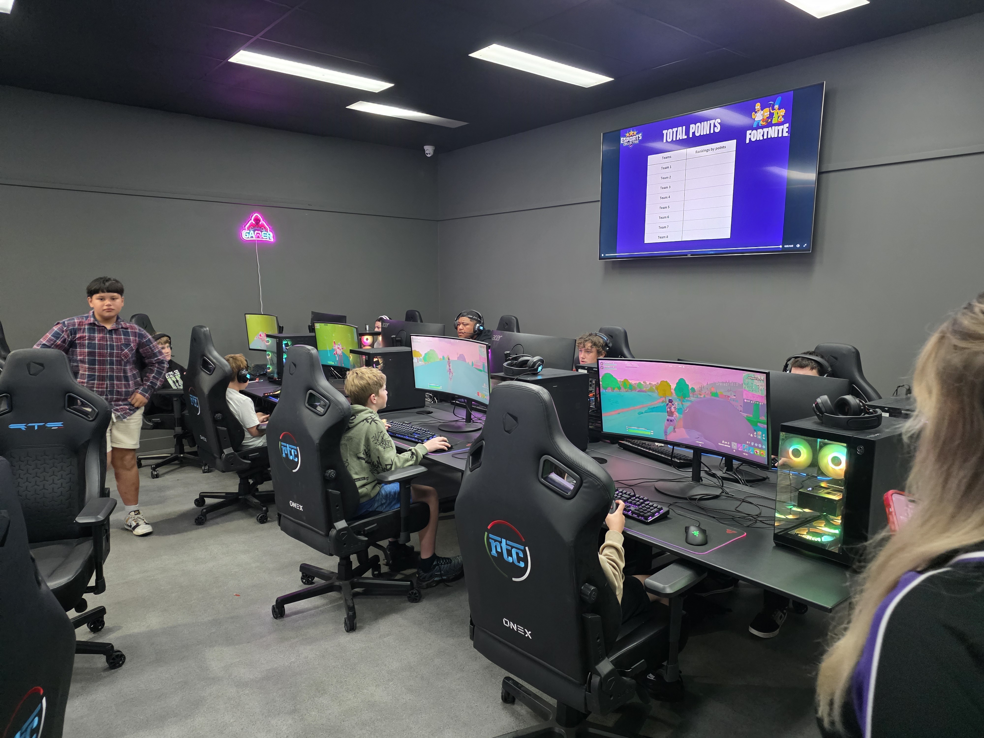 Kids gaming together after school at ESports Collective Bairnsdale